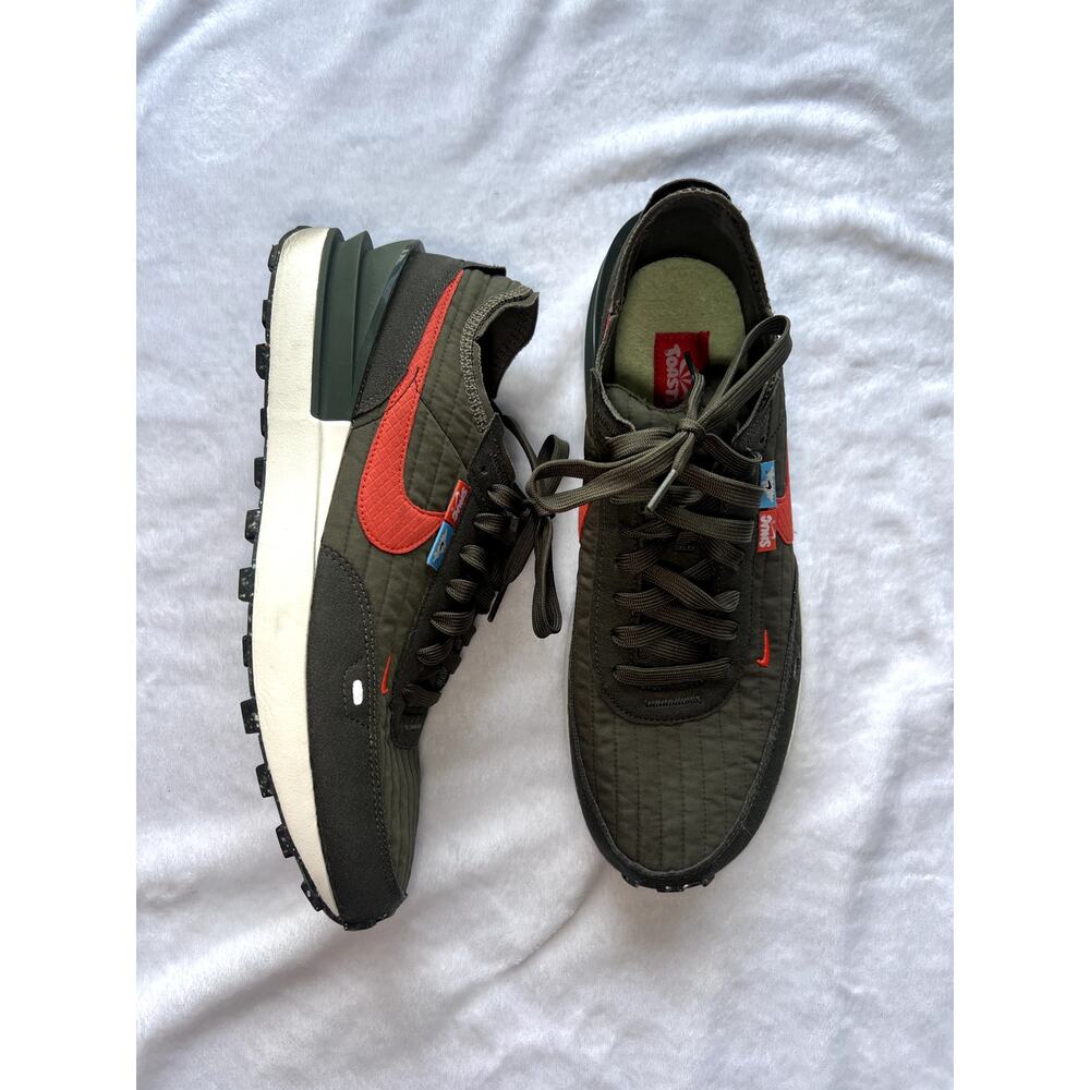 Nike Waffle One Premium 'Toasty Medium Olive' Sneakers Mens Sz 11